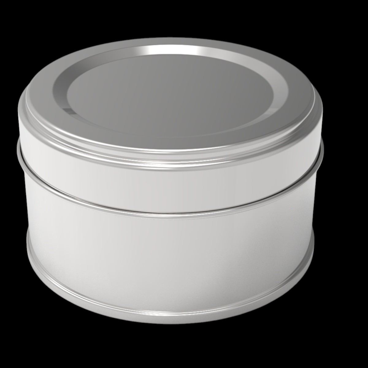 Round Tin Box Candle Metal Container dia 73 x H45 mm 0.25 lt Seamless Tin Box