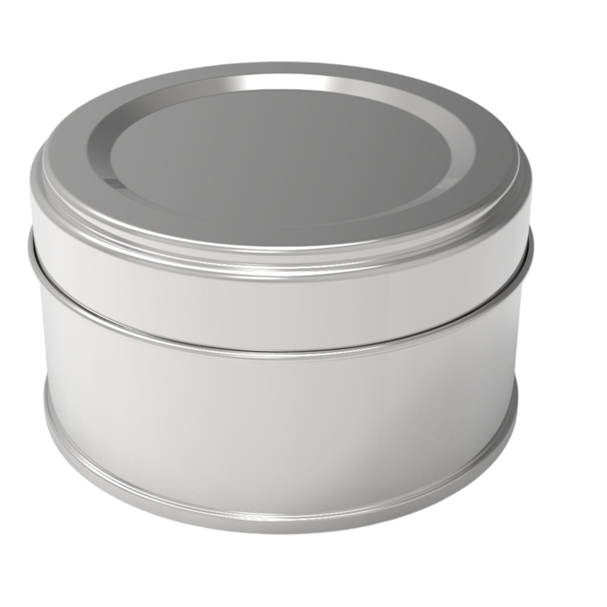 Round Tin Box Candle Metal Container dia 73 x H45 mm 0.25 lt  Seamless Tin Box