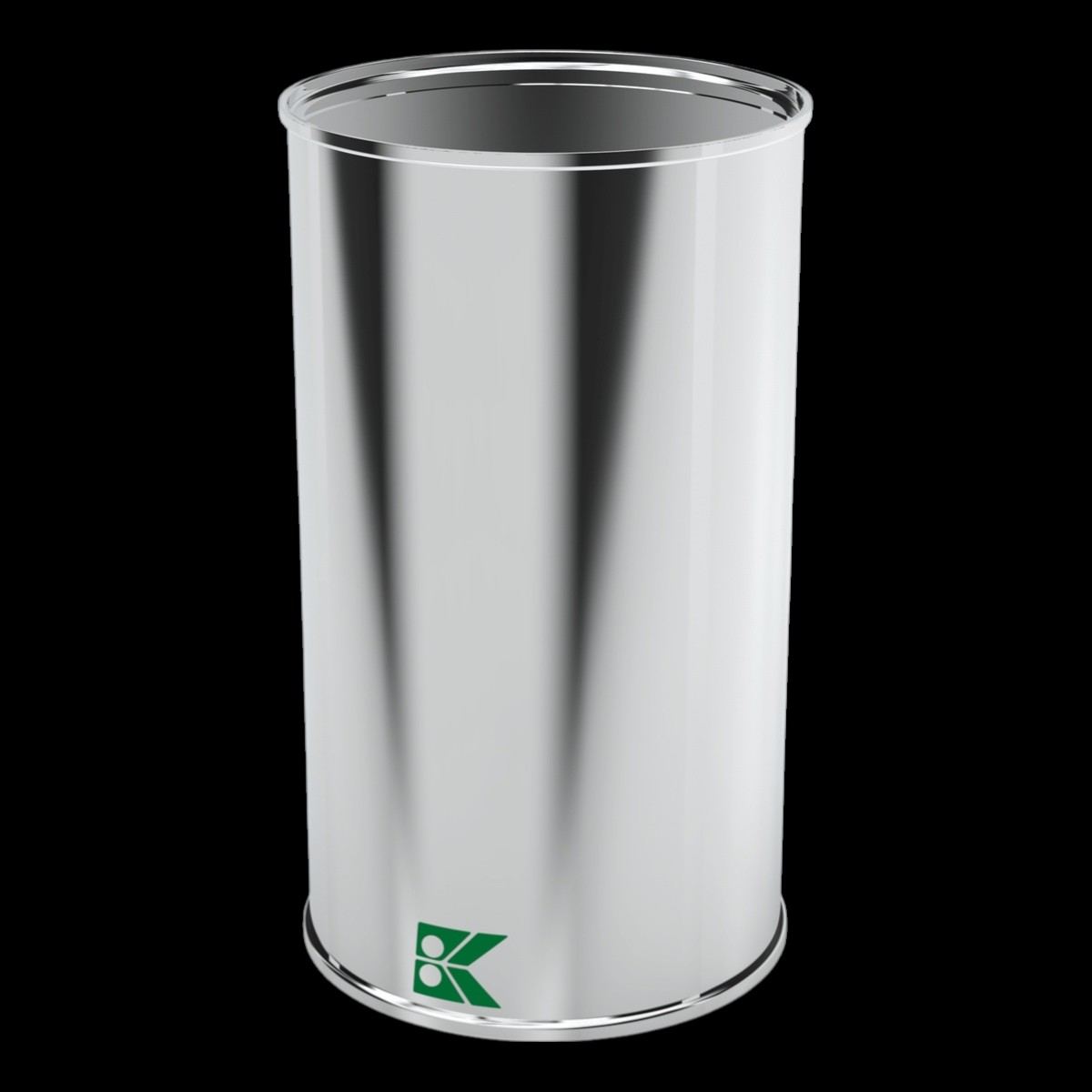 Cylinder Tin Can Olive Metal Container dia 99 x H170 mm 1.30 lt  Easy Open Lid