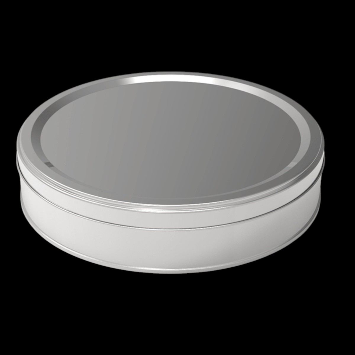 Round Tin Box Cookie Metal Container dia 215 x H47 mm 1.50 Lt Slip Lid