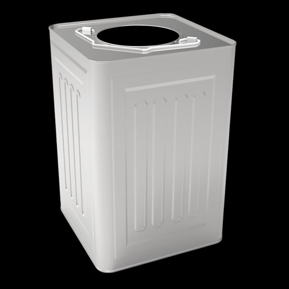 Square Tin Can 18 lt Margarine Container 232 x 232 x 350 mm  