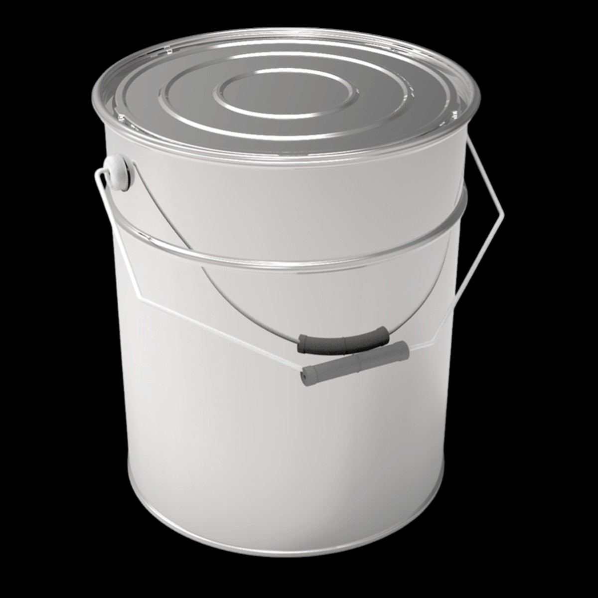 Cylindrical Metal Tin Pail 20 Liter Vegetable Oil Container 270mm Diameter x 340mm Height