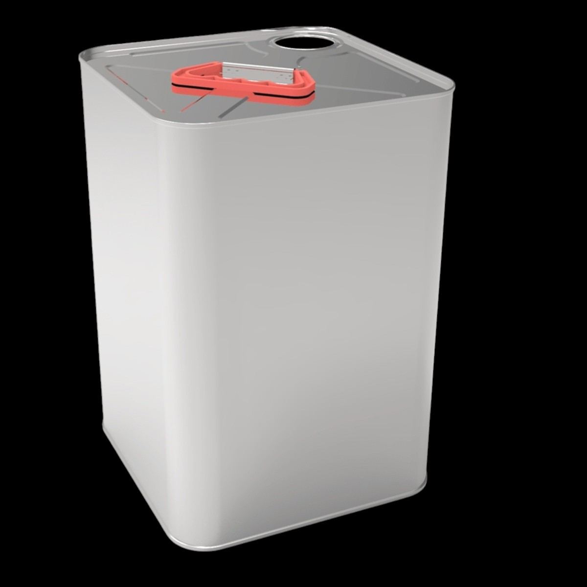 Square Metal tin container 12 Liter Solvent Container 198 x 198x293mm dimensions