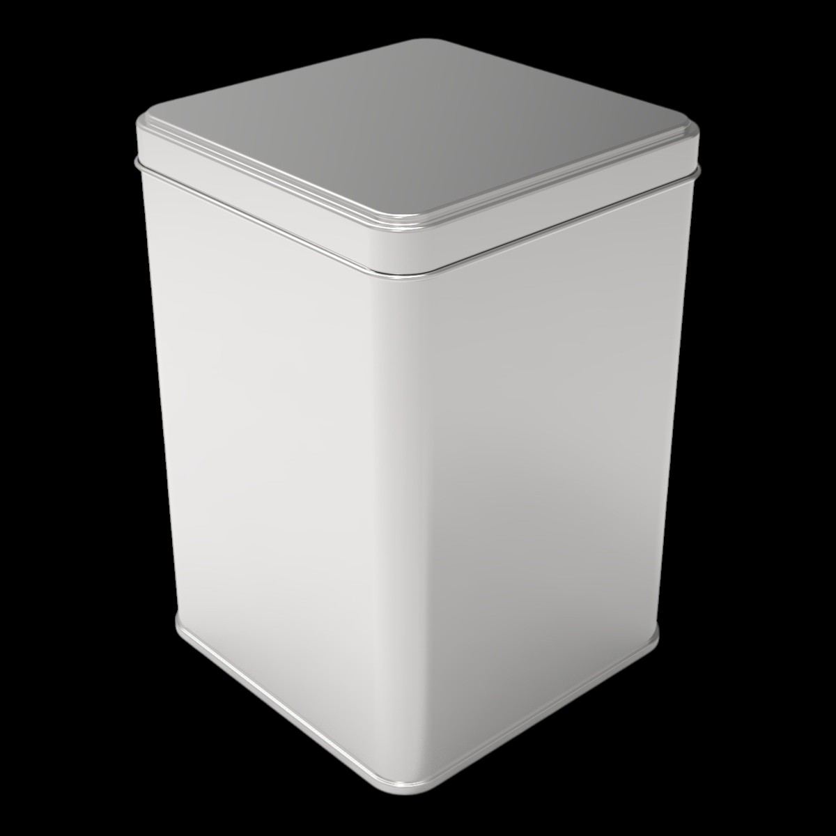 Square Tin Can 1.5 lt Candle Cosmetic Soap Box 105x105x160mm   1.5 Lt