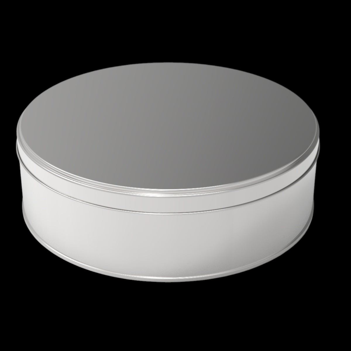 Round Tin Box 2.5 lt Locking Nut Container dia 215 x H66mm Slip Lid 2.5 Lt