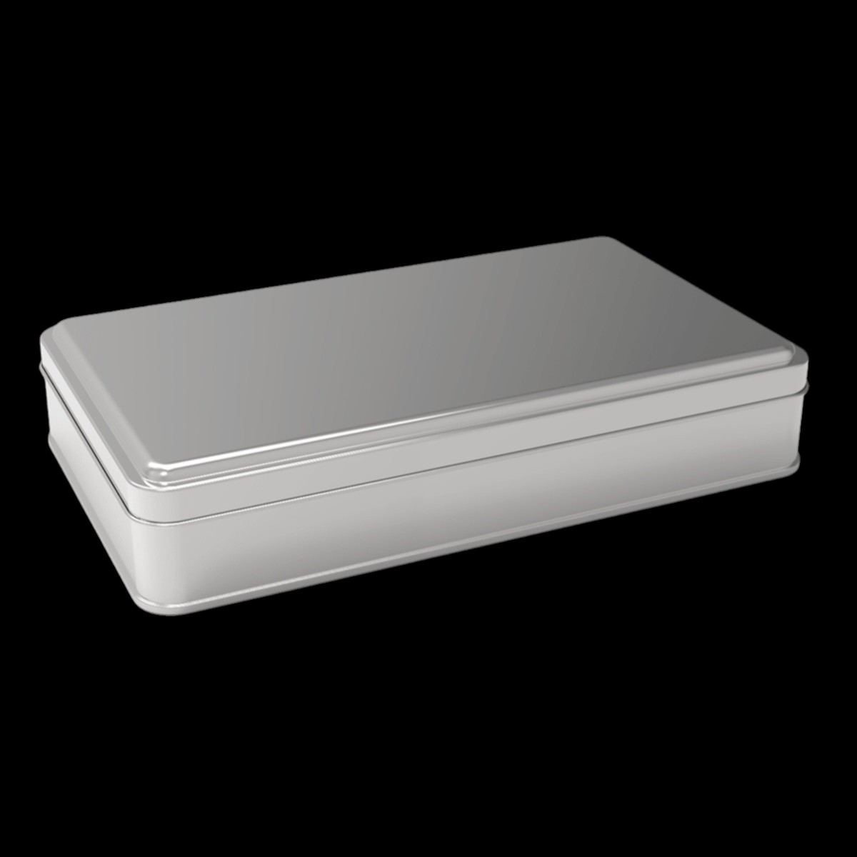 Rectangle Tin Can Cosmetic Container 140 x 240.0mm x H43mm 1.5 Lt