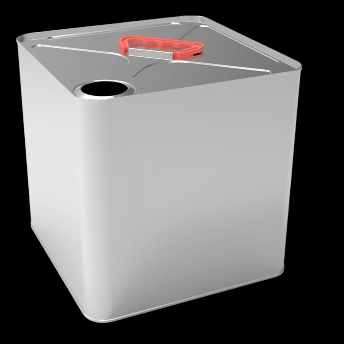 Square Tin Can 12 lt UN Standard Thinner Can 232 x 232 x 235 mm
